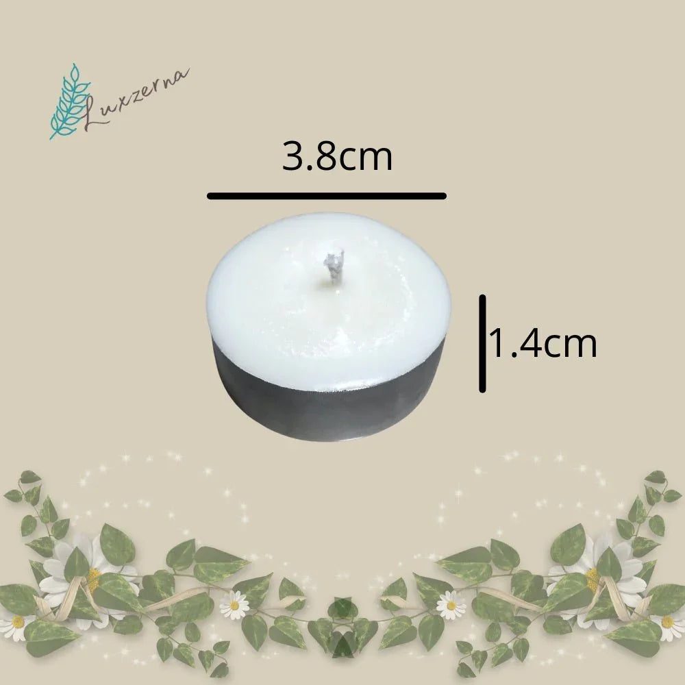 12pcs Pure / Natural Soy Wax Tealight by Luxzerna - Luxzerna Candles & Wax Melts PH