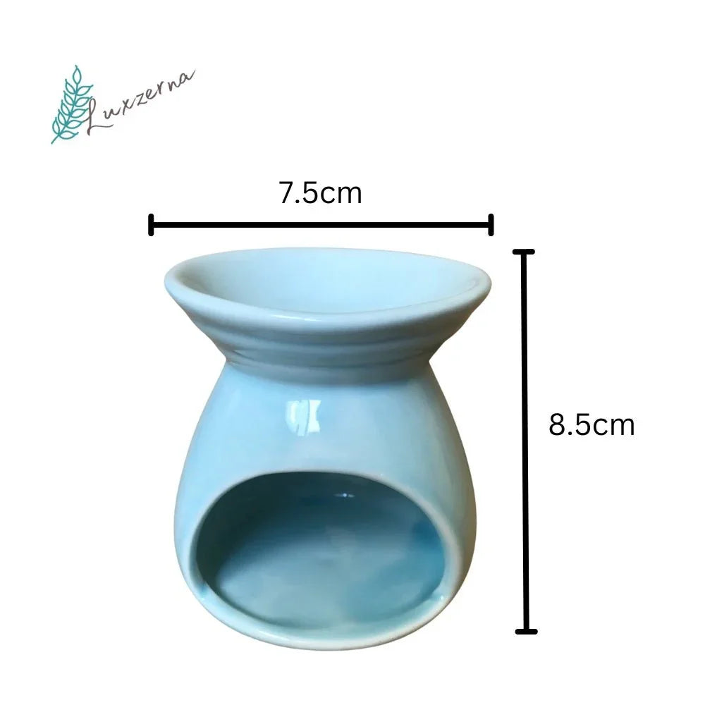 30g Wax Melts with Light Blue Pastel Ceramic Burner & Ceramic Candle Holder Plate w/ FREE TEALIGHT - Luxzerna Candles & Wax Melts PH
