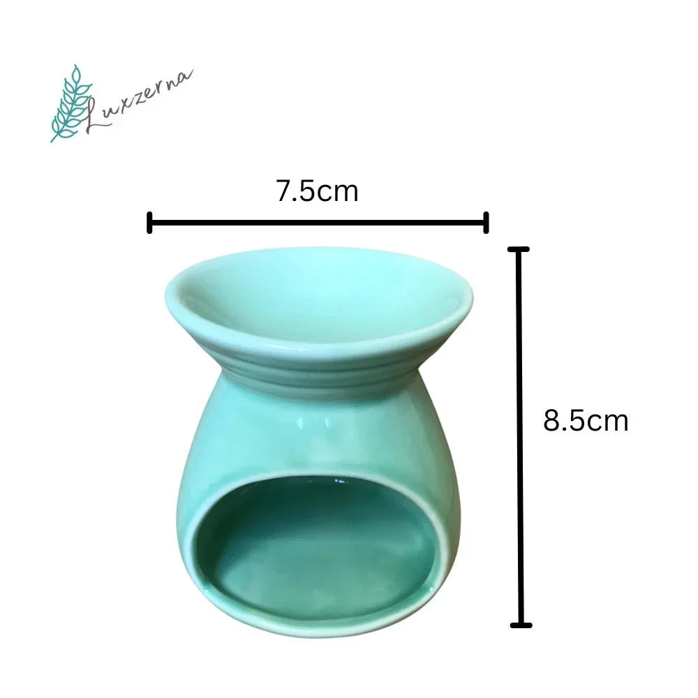 30g Wax Melts with Light Green Pastel Ceramic Burner & Candle Holder Plate w/ FREE TEALIGHT - Luxzerna Candles & Wax Melts PH