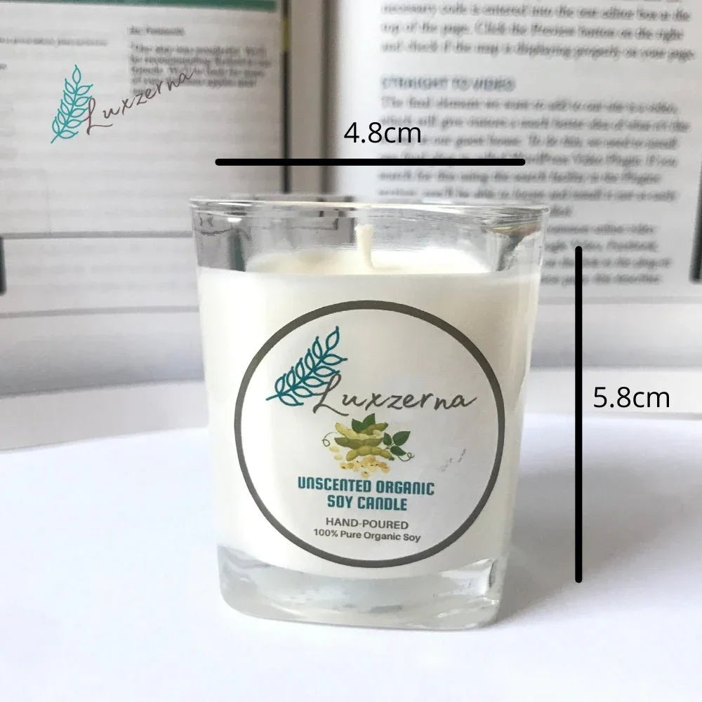 Unscented Soy Candle 50g - Pure Natural Organic - Luxzerna Candles & Wax Melts PH