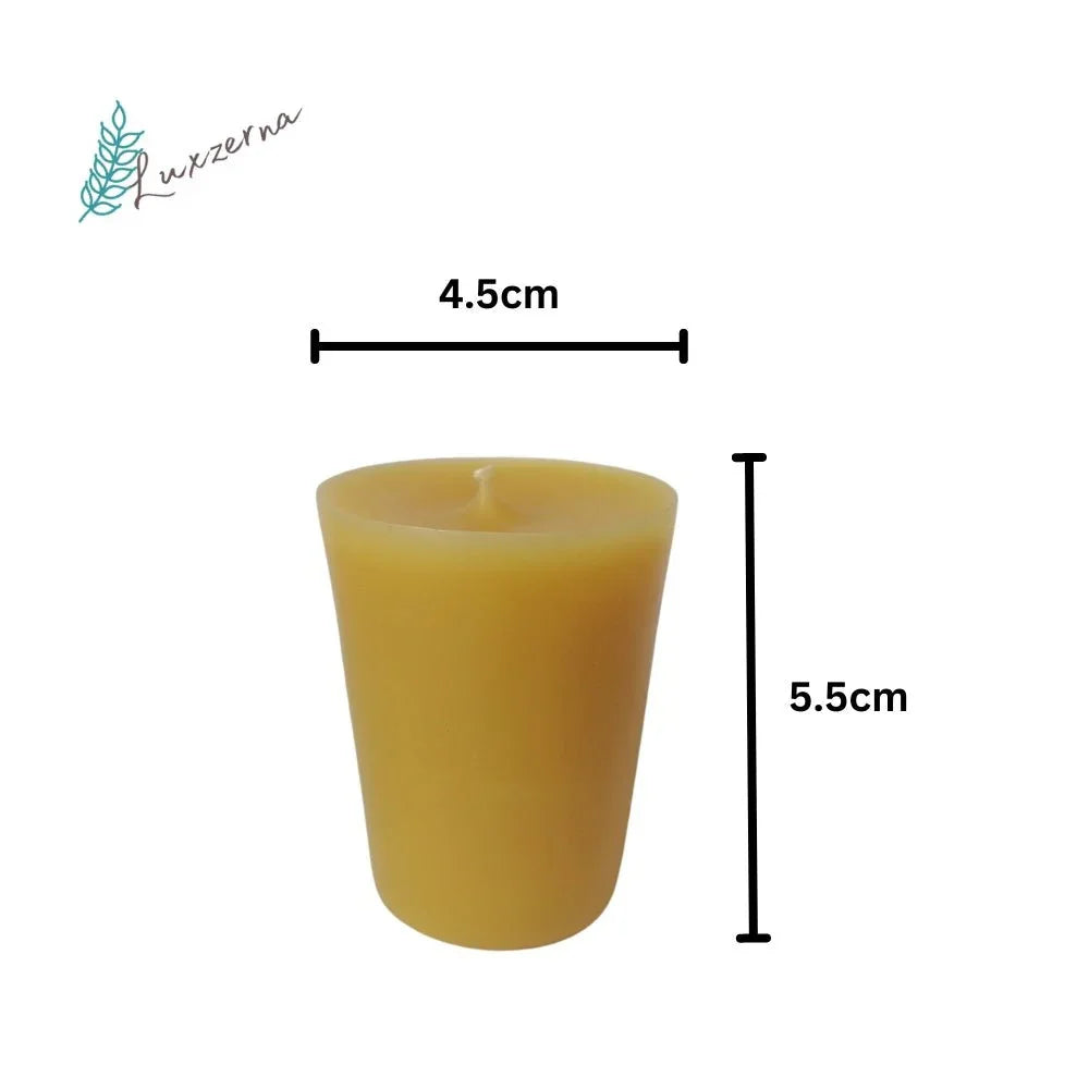 100% Natural Beeswax Votive Candle | Beeswax Vigil Candle - Luxzerna Candles & Wax Melts PH
