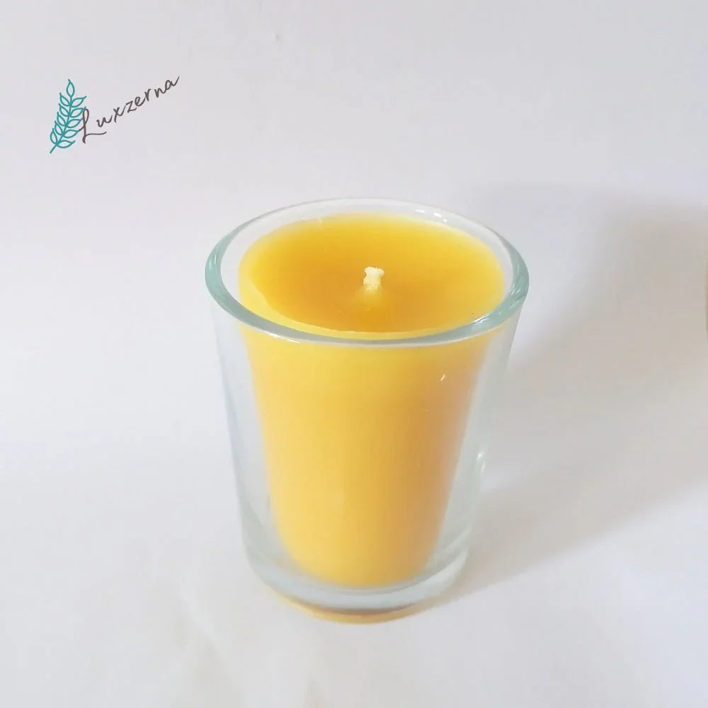 100% Natural Beeswax Votive Candle | Beeswax Vigil Candle - Luxzerna Candles & Wax Melts PH