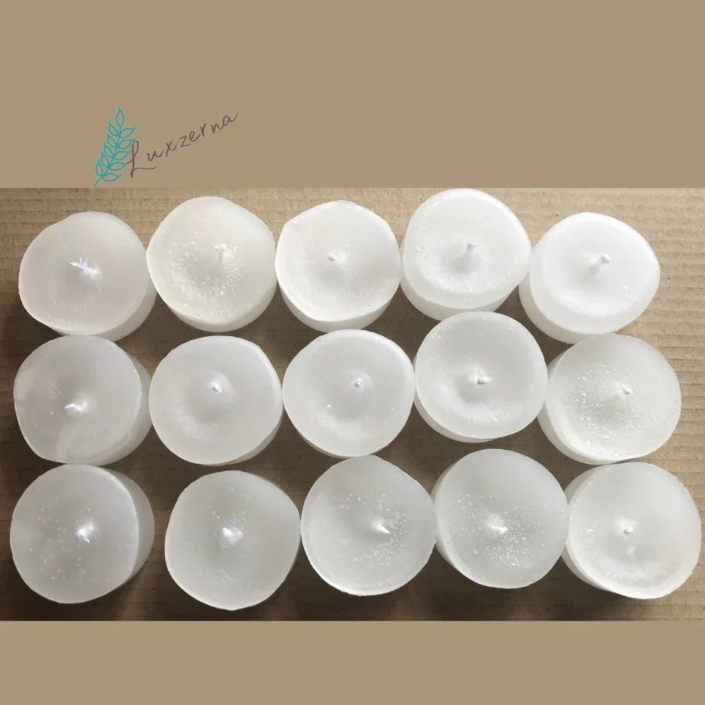 15pcs Refill Paraffin Tealight (No Aluminum Tin Can) - Luxzerna Candles & Wax Melts PH