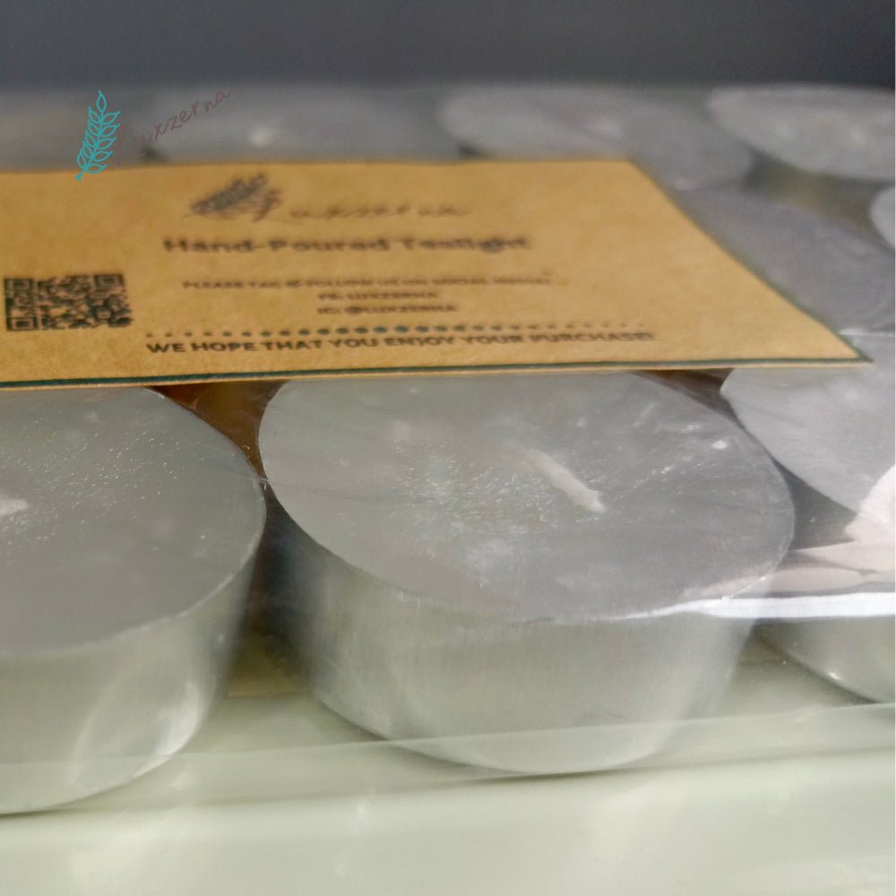 15pcs Refill Paraffin Tealight (with Aluminum Tin Can) - Luxzerna Candles & Wax Melts PH
