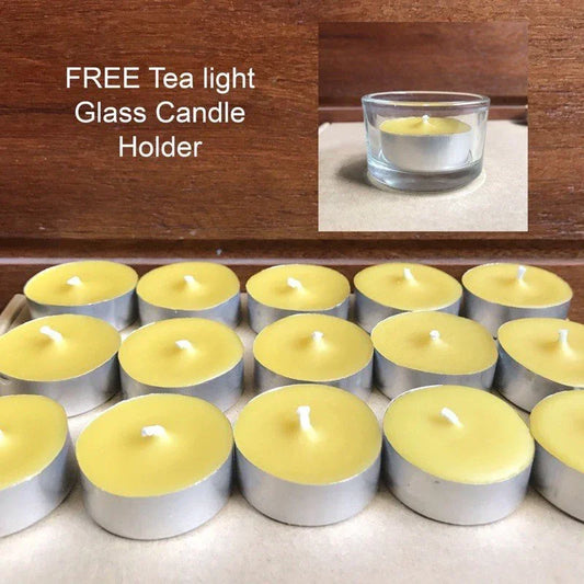 15pcs Small Beeswax Tealight by Luxzerna - Luxzerna Candles & Wax Melts PH