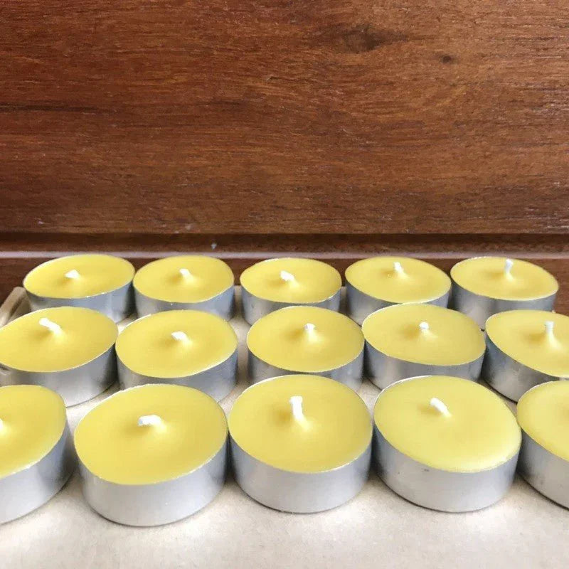 15pcs Small Beeswax Tealight by Luxzerna - Luxzerna Candles & Wax Melts PH