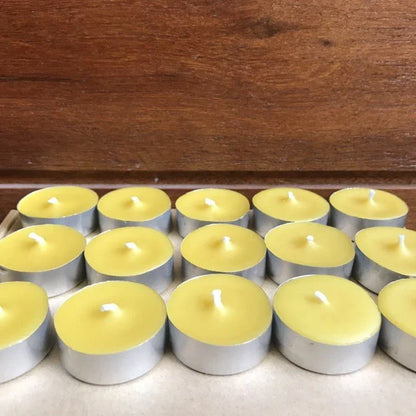 15pcs Small Beeswax Tealight by Luxzerna - Luxzerna Candles & Wax Melts PH