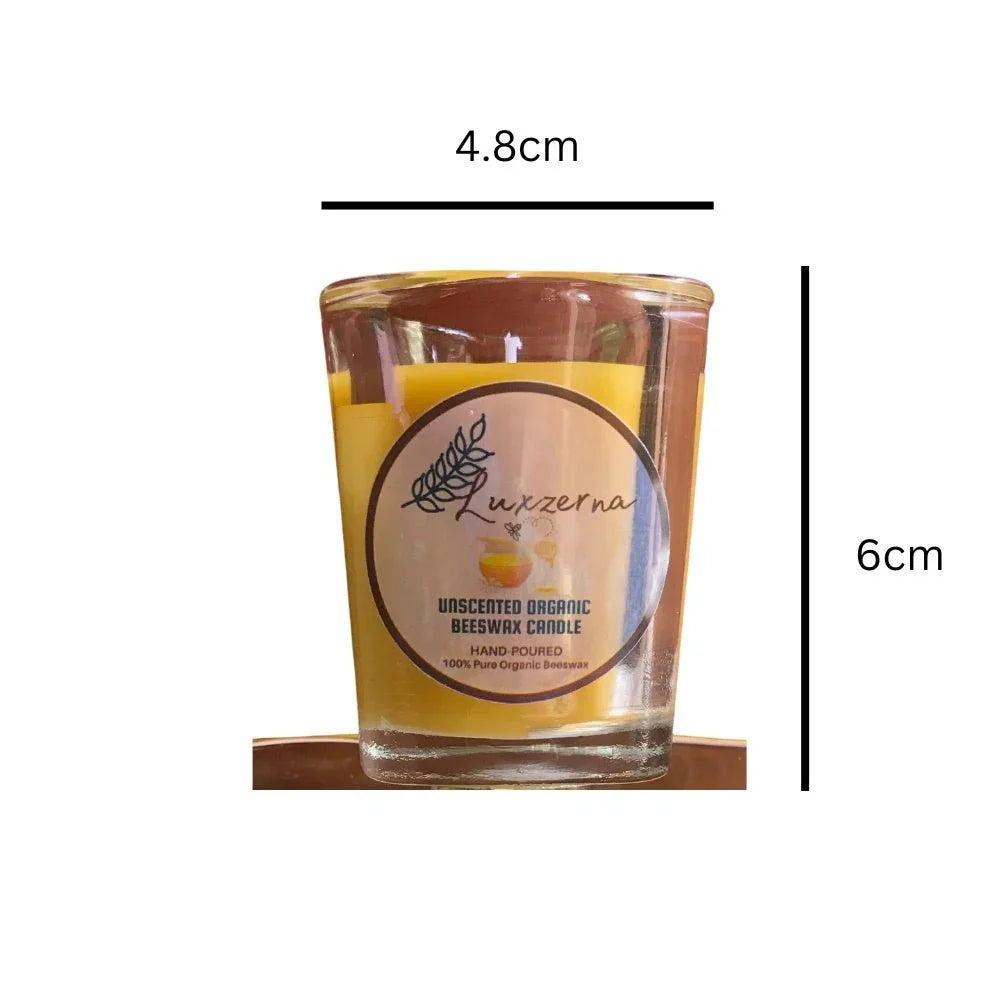 3oz Pure Organic Beeswax Candle by Luxzerna - Luxzerna Candles & Wax Melts PH