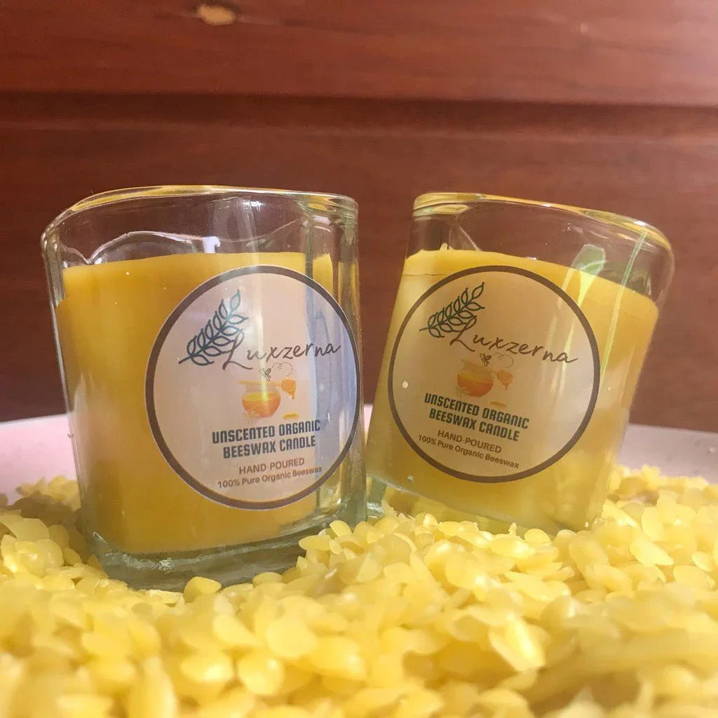 3oz Pure Organic Beeswax Candle by Luxzerna - Luxzerna Candles & Wax Melts PH