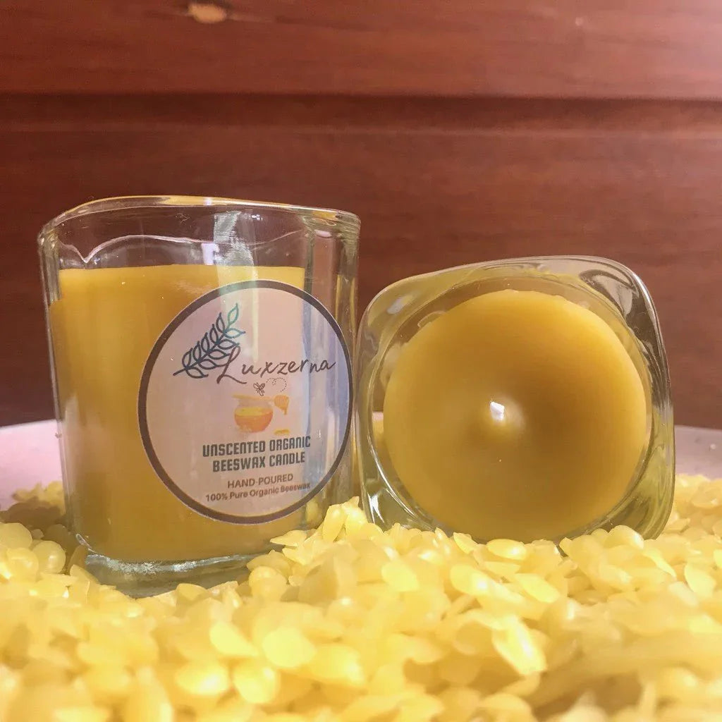 3oz Pure Organic Beeswax Candle by Luxzerna - Luxzerna Candles & Wax Melts PH