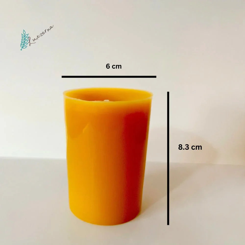45 Hrs & 52 Hrs Burn Time Luxzerna Pillar Beeswax Candle - Luxzerna Candles & Wax Melts PH