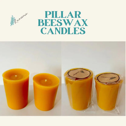 45 Hrs & 52 Hrs Burn Time Luxzerna Pillar Beeswax Candle - Luxzerna Candles & Wax Melts PH