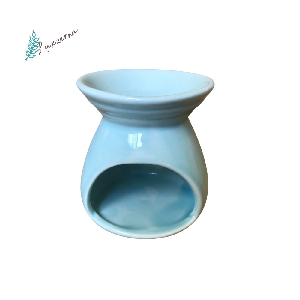 Pastel Light Blue Ceramic Oil Burner | Wax Melt Burner - Luxzerna Candles & Wax Melts PH