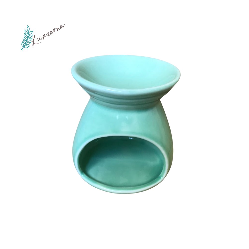 Pastel Light Green Moon & Star Ceramic Wax Melt Burner - Luxzerna Candles & Wax Melts PH